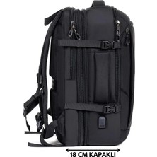 Canaris Genişletilebilir Sırt Çantası Laptop Çantası 15.6 Inç Usb Şarj Portlu Siyah Renk