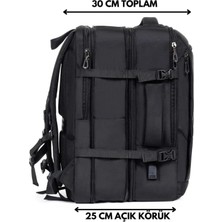 Canaris Genişletilebilir Sırt Çantası Laptop Çantası 15.6 Inç Usb Şarj Portlu Siyah Renk