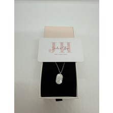 Jewels Of Hope Oval Beyaz Sedef Taşlı Kadın Kolye 