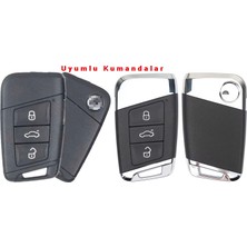Volkswagen Passat B8 Uyumlu Smart Kumanda Kabı Anahtar Kabı Oto Anahtarlık Logolu