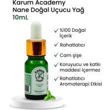 Karum Academy Doğal Cam Damlalıklı Tıbbi Nane Uçucu Yağ 10ml