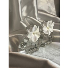 Söz Hediyelik -20 Adet Cam Şişe Kolonya, Ortanca Çiçekli Nişan,kına, Düğün, Doğum Günü, Bride, Nikah