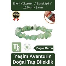 Özel Üretim Enerji Yükselten Esnek Ipli Başak Burcu Gerçek Yeşim Aventurin Doğal Taş Unisex Bileklik
