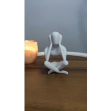Duymadım Iskandinav Tarzı Biblo Heykel Figür Dekor Dekorasyon Hediyelik Beyaz 12CM