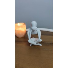 Bilmiyorum Iskandinav Tarzı Biblo Heykel Figür Dekor Dekorasyon Hediyelik Beyaz 12 cm
