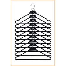 Kuru Temizleme Askısı, Elbise Askısı, 42  cm  Siyah Renk, 20 Adet