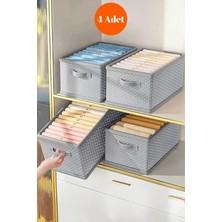 4 Adet-Desenli Dolap Içi Düzenleyici, Raf Düzenleyici Katlanabilir Kıyafet Saklama KUTUSU-45X25X20C