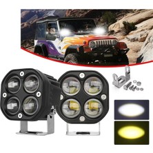 Motorsiklet & Off Road 3 Inç Beyaz Işık Kare Spot Çalışma ve Sis Lambası 1 Adet