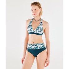 Yargıcı Bağlama Detaylı Kruvaze Bikini Üst