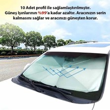 Tüm Araçlar Için Uyumlu Araba Ön Cam Güneşlik Katlanabilir Güneşlik Şemsiye Ön Cam Gölgelik