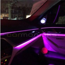 Araç Içi Usbli 6 Parça Atmosfer Ambiyans LED Rgb Ip Neon Telefon+ Wifi+Kumanda Kontrollü
