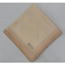 Vakko Monogram Pamuk Ipek Bordürlü Eşarp 41588-EKRU