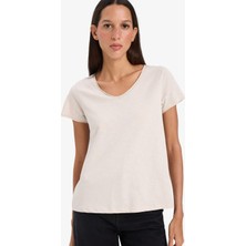 DeFacto %100 Pamuk Basic Düz Tişört K1507AZ25SM