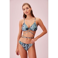 Suwen Green Snake Çapraz Bağlamalı Bikini Altı
