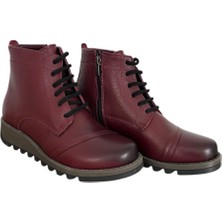 Freefoot ZEY-5037   Deri Kadın Bot - Bordo
