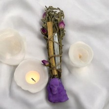 Doğal Selenit Taşlı Aşk Tütsüsü (Ada Çayı, Palo Santo,gül Kurusu)