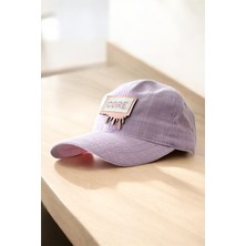 Miniğimin Cicileri (4-8 Yaş) Core Etiket Detaylı Kız Çocuk kep şapka - Beyaz