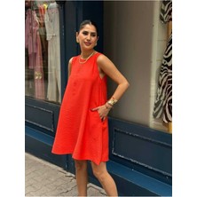 Dokuma Çan Mini Elbise