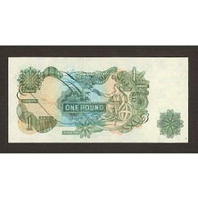 Great Britain 1 Pound W/ Queen 1971 Unc *ıngiltere Kraliçe Çil Banknot