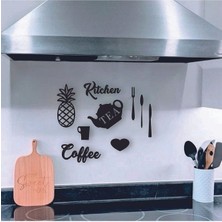 Kıtchen Yazı Mutfak Süsü Setı 3 mm Mdf Duvar Süsü Ahşap Set Lazer Kesım