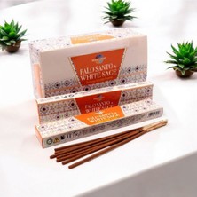 Palo Santo & Beyaz Adaçayı Organik Çubuk Tütsü 12'li Paket