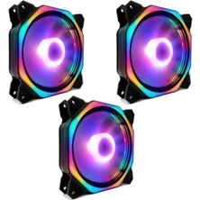 Rodevino 12 Cm Soğutucu Kasa Fanı Ledli Işıklı Renkli Sessiz Bilgisayar Fan