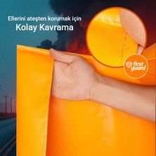 Firstguard Yanmaz Pelerin ve Yangın Battaniyesi, 550°C (1022°F) DAYANIKLI,%100 Fiberglas, 160X145 Cm, Askı Aparatı Hediyeli,ce EN1869:2019