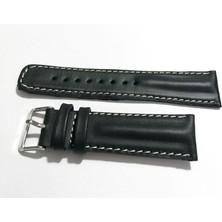 Fado Her Saate Uygun Bombeli  20 mm Piramit Modeli   Uzun  Xl   Hakiki Deri (219)  Siyah