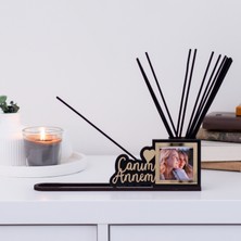 Anneler Günü Hediyesi | Canım Annem Yazılı Gold Detaylı Fotoğraf Çerçevesi - Tütsülük