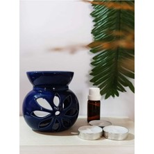 Lacivert Lotus Buhurdanlık Seti 5 Parça.