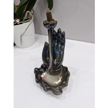 Seramik El ve Balıklı Geri Akış Tütsülük Turkuaz Renk