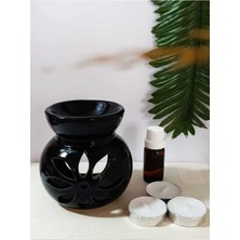 Siyah Lotus Buhurdanlık Seti 5 Parça.