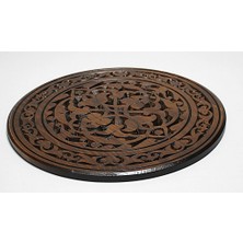 Ahşap Oymalı Sehpa Tablası 40  cm .