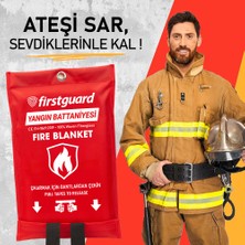 Firstguard Yangın Battaniyesi *askı Hediyeli ( 1 M x 1 M ) Ce EN1869:2019, NFPA701:2019, As/nzs 3504