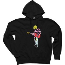 Nirvana Kurt Cobain Siluet Siyah Kapşonlu Sweatshirt Hoodie