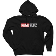 Studios Logo 2 Siyah Kapşonlu Sweatshirt Hoodie