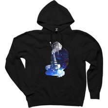 Nirvana Kurt Cobain Galaksi Siyah Kapşonlu Sweatshirt Hoodie
