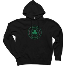 Boston Celtics Logo Siyah Kapşonlu Sweatshirt Hoodie