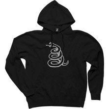 Metallica Snake Logo Siyah Kapşonlu Sweatshirt Hoodie