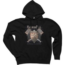 Hammerfall Steel Meets Steel Siyah Kapşonlu Sweatshirt Hoodie