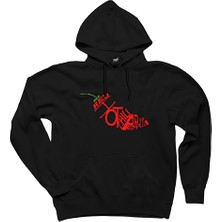 Red Hot Chili Peppers Siyah Kapşonlu Sweatshirt Hoodie