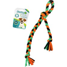Belirtilmemiş Euro Dog Düğümlü Diş Ipi Köpek Oyuncağı Siyah/turuncu/yeşil 42 cm