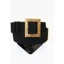 Eclipse Gold Taşlı Siyah Kemer