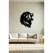 Aslan Figürlü Ahşap Duvar Dekorasyonu