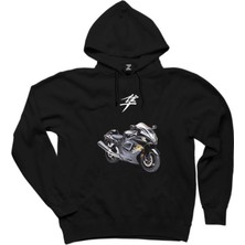 Suzuki Hayabusa Stompgrip Siyah Kapşonlu Sweatshirt Hoodie