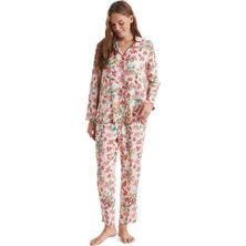 Penye Mood Kadın Bej Pijama Takım 9838
