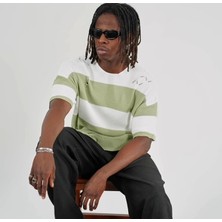 Erkek Su Yeşili Triko T-Shirt