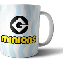 Pixxa Minions Despicable Me Alt Tabanı Ağız Tasarımlı Kupa Bardak