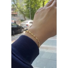 Gümüş Ay Göz Yıldız ve El Model Taşlı Bileklik CM46E42D9