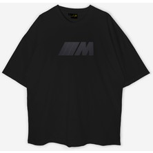 Bmw S1000RR Tasarımlı Oversize Unisex Tişört – Unleash The Beast Motosiklet Temalı Beyaz Siyah Model